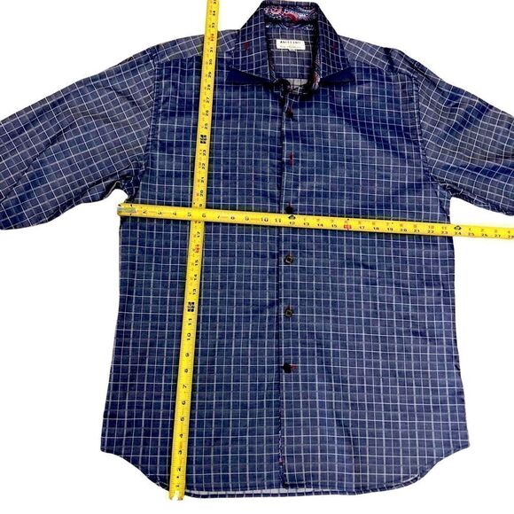 Angelino for Bermuda Buttons Pattern Down Long Sleeve Collar Men's Shirt Sz XL - Picture 11 of 14